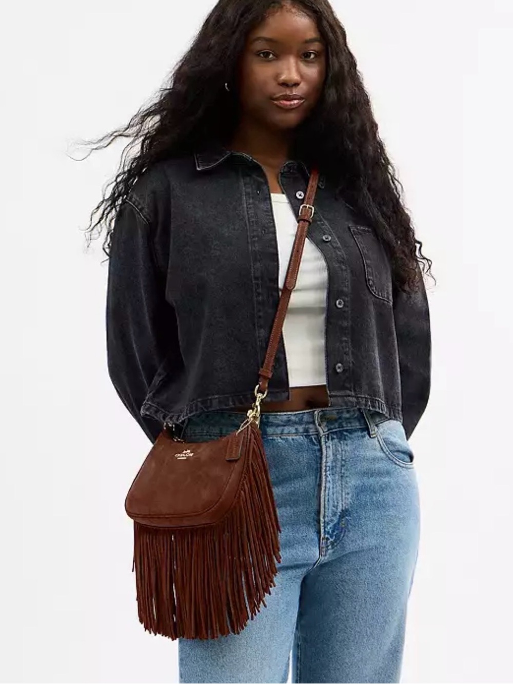 Coach Fringe Suede Teri Bag - New - Picture 4 of 10